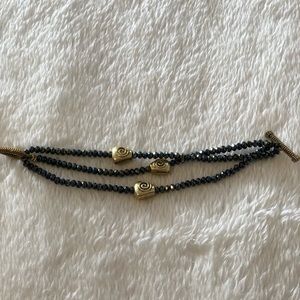 Brass braclat with stone